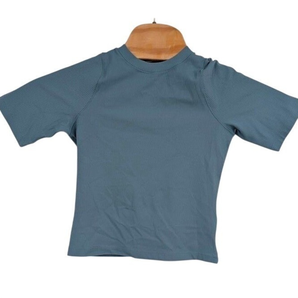 Nike Zenvy InfinaSoft Women's Training short sleeve shirt Stretch Blue sz XS NWT